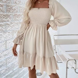 Cream Shein Dress Size Medium